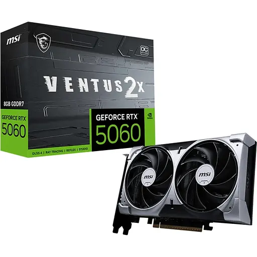Відеокарта MSI GeForce RTX 5060 Ventus 2X OC 8G (G5060-8V2C) EU [133926]