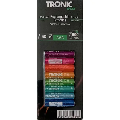 Аккумуляторные батареи Tronic, AAA 950 мАч, NiMH, 8 шт
