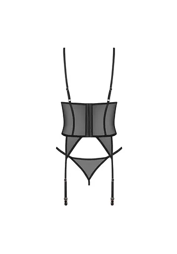 Корсет Obsessive Euridia XL/2XL (чорний) - фото 4