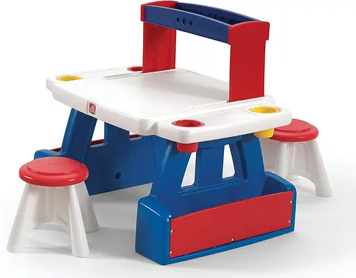 Двусторонний стол для творчества с двумя стульями Step 2 Creative Projects (829900) - фото 2