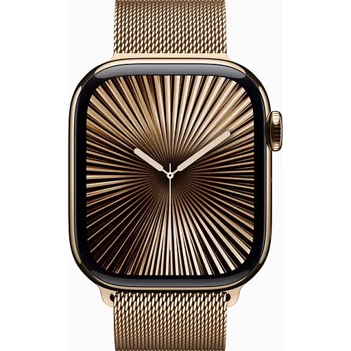 Смарт-часы Apple Watch Series 10 GPS + Cellular 42mm Gold Titanium Case w. Gold Milanese Loop MX083 - фото 2