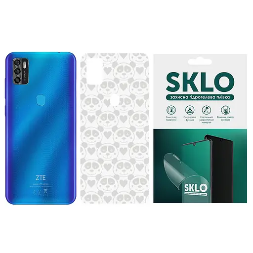 Захисна плівка SKLO Back (тил) Trans. для ZTE Blade A3 (2020) Прозорий / Панды