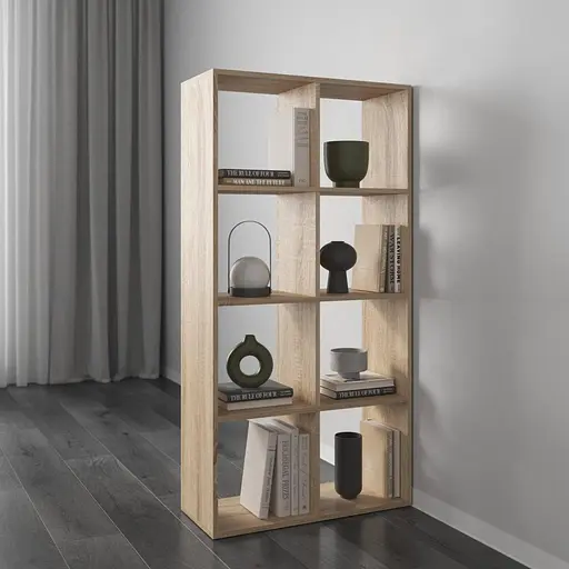 Книжная полка стеллаж Vays M-10 на 10 ячеек ЛДСП 72x29x143 см для дома офиса детской или гостиной - фото 3