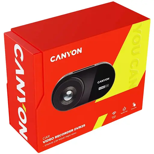 Відеореєстратор Canyon DVR25 WQHD 2.5K 1440p Wi-Fi Black (CND-DVR25) - фото 12