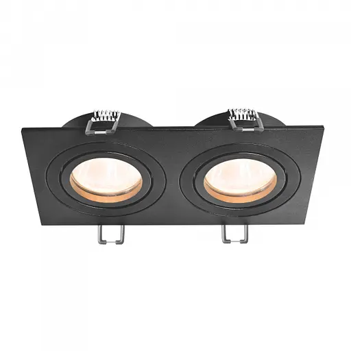 Світильник Videx під лампу 2xGU10 врізний Чорний (VL-SPF23S-B) - фото 2