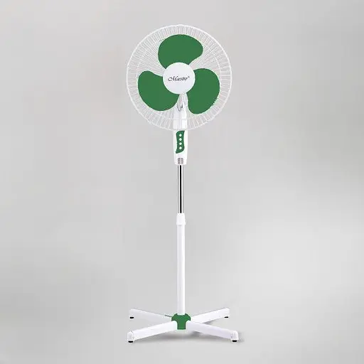 Напольный поворотный электрический вентилятор Maestro MR-900 с защитной решеткой для дома офиса (зеленый) - фото 2