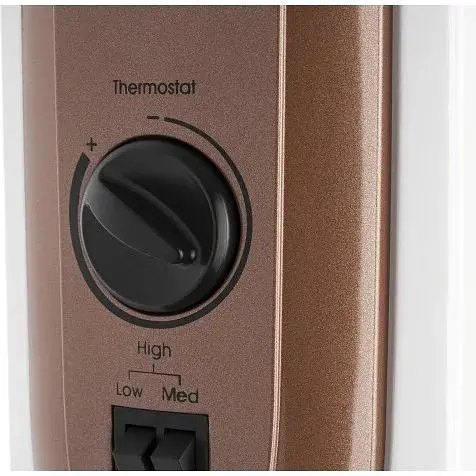 Масляный радиатор Ardesto 2.0 кВт площадь обогрева 20 кв.м напольный белый 9 секций (OFH-09X1) - фото 5