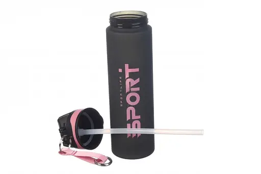 Пляшка спортивна для води LaPrida пластикова рожева 750 мл Soft-touch покриття (26 см х 7 см) 67-5480 - фото 3