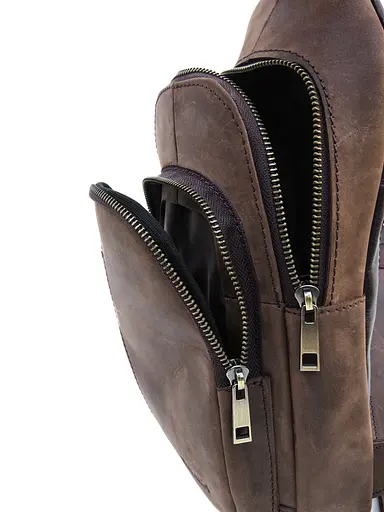 Чоловіча шкіряна сумка через плече Newery sum0026684 - фото 8