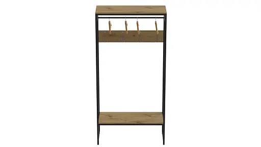 Вішалка модульна підлогова Ferrum-decor Треліс 14 180x90x38 чорний ДСП Дуб Артізан 16мм (FRD-104345) - фото 4