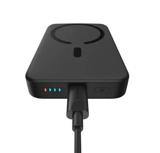 Павербанк BASEUS Magnetic Mini Wireless 20000 mAh 20W с беспроводной зарядкой Qi 15W Черный - фото 6