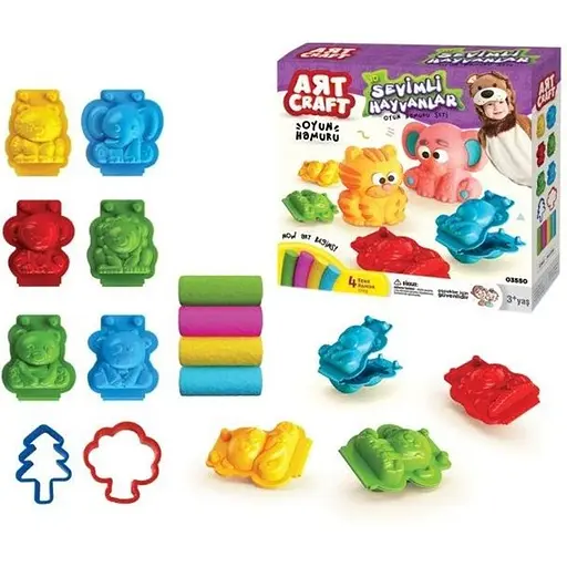 Набір для творчості з тіста Dede Art Craft Тваринки 200 г (3550)