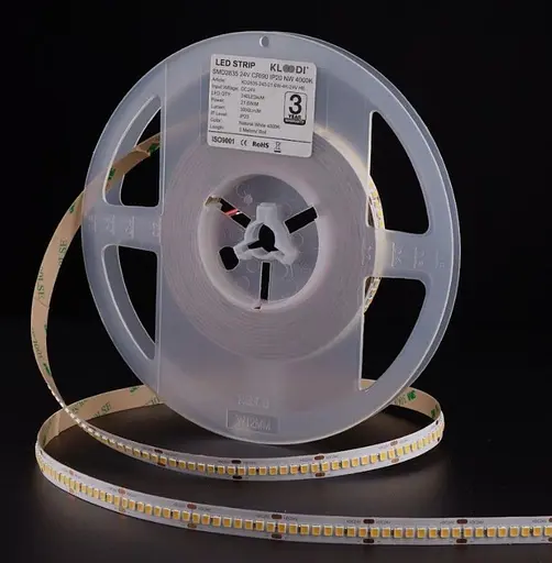 LED Стрічка 21,6W 240LED 4000К 3000LМ IP20 24V KLOODI KD2835-240-21.6W-4К-24V HE - фото 1