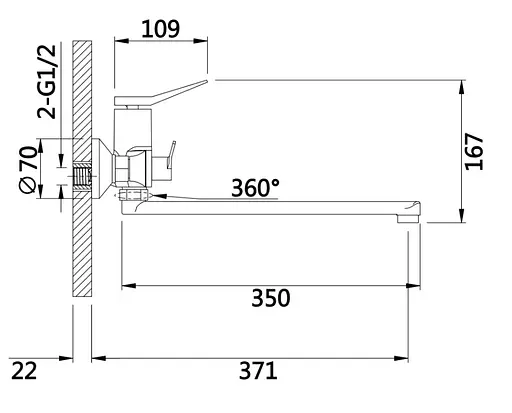 Смеситель для ванной Qtap Presto с душевым гарнитуром Graphite QTPRE2601GRP45583 - фото 8