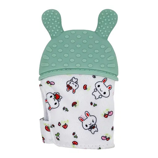 Прорізувач-рукавичка "Зайчик" MGZ-0404 (Green) на липучці - фото 2