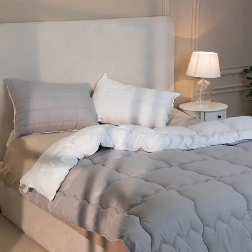 Одеяло силиконовое Руно зимнее 140х205 см Grey White 321.52_Grey White - фото 4