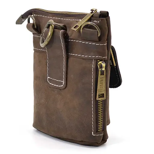 Чоловіча шкіряна сумка через плече TARWA 17х14х5.5 см sum0025693 - фото 5