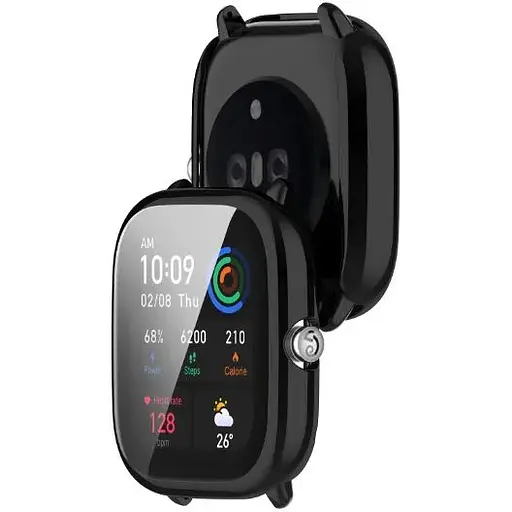 Чехол-накладка DK Silicone Face Case для Xiaomi Amazfit GTS 4 (black) - фото 2