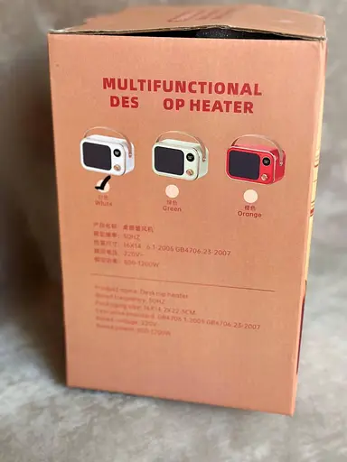 Тепловентилятор портативный с керамическим нагревательным элементом 1200 Вт Белый - фото 8