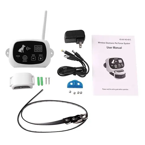 Бездротовий електронний паркан для собак Pet KD-661 з 1-м нашийником, білий (100370) - фото 8