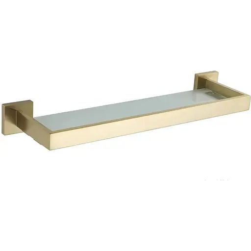 Полка стеклянная VBI Jupiter brushed gold VBI-040609BG, Золотой - фото 1