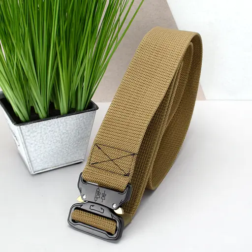 Ремень тактический с пряжкой Кобра ширина 50 мм JK-5033 (120 см) бежевый - фото 1