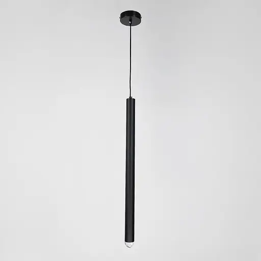 Видовжений підвіс у чорному корпусі в стилі модерн 62 см | Арт. AA 435/1 BK | Line F - фото 2