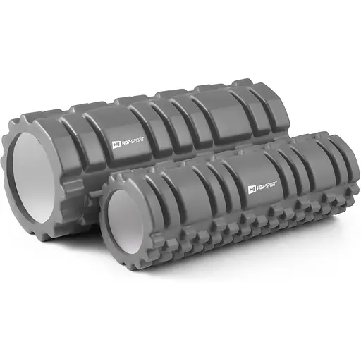 Роллер массажер Hop-Sport (валик, ролик) для кроссфита и йоги HS-001YG серый