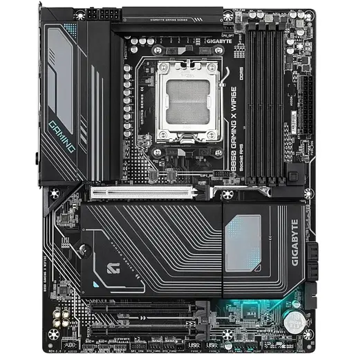 Материнская плата Gigabyte AM5 B850 Gaming X WIFI6E, B850, 4xDDR5, Int.Video (CPU), 4xSATA3, 3xM. 2, 1xPCI-E 5.0 x16, 2xPCI-E 3.0 x16, Realtek 7.1, Realtek 2.5GbE, WiFi 6E, Bluetooth 5.3, 8xUSB 3.2 / 7xUSB 2.0, HDMI/DP, ATX