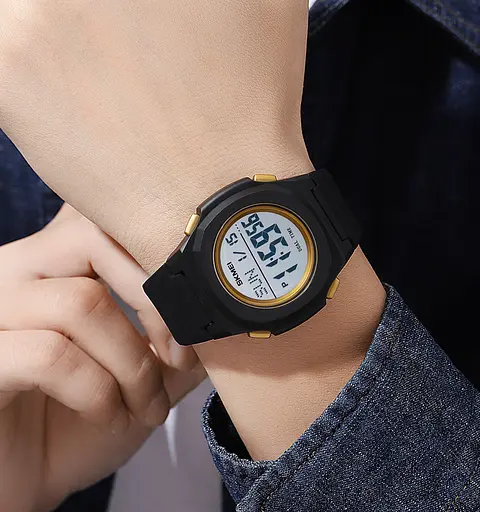 Наручний годинник чоловічий 2023BKGD-WT Black-Gold White Skmei acs0030382 - фото 3