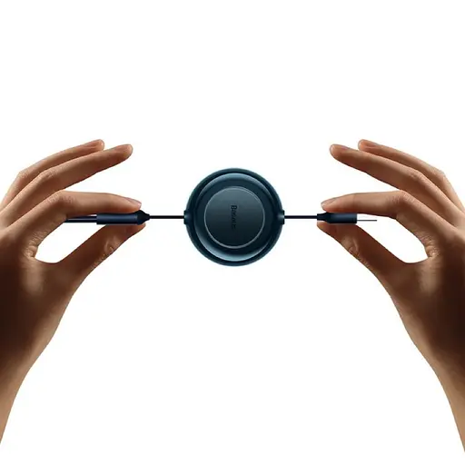 Кабель Baseus Bright Mirror 2 Series Retractable 3-in-1 Fast Charging Data Cable USB to M+L+C 3.5A 1.1m Blue - фото 8