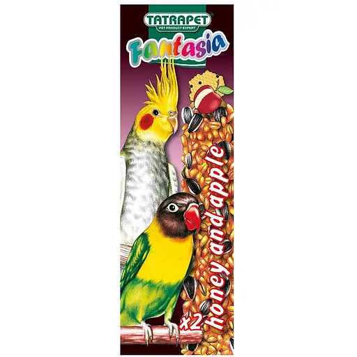 Колосок TatraPet Fantasia для средних попугаев яблоко/мед 18-19 см 90 г 2 шт.