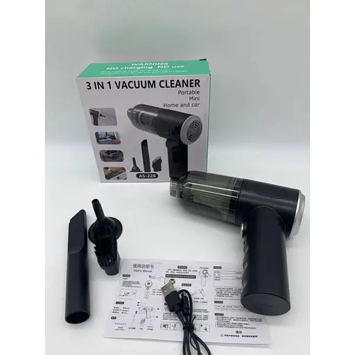 Пылесос для автомобиля и дома AS228 3 в 1 беспроводной аккумуляторный ручной Black (17015) - фото 4