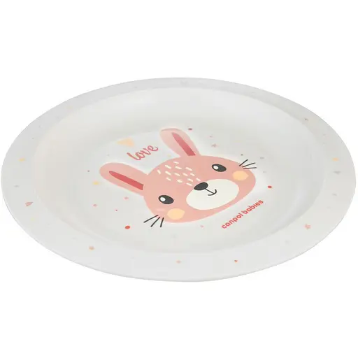 Тарелка Canpol babies Cute Animals пластиковая розовая (4/411_pin2) - фото 2
