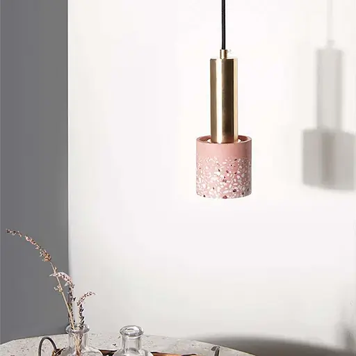 Підвіс MELODY із рожевим бетонним плафоном в стилі Ар-деко Line.F MJ 164/1 PK - фото 1