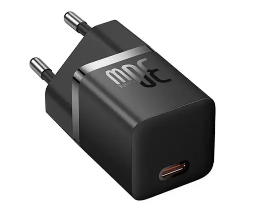 Мережевий зарядний пристрій Baseus GaN5S Fast Charger 1C 30 W EU P10162504113-00 Чорний - фото 3