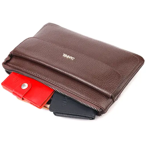 Клатч кожаный мужской Canpellini 21,5х13,5х1 см sum0022427 - фото 6