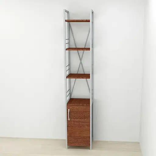 Етажерка 4/34 Ferrum-decor Серії Конект із тумбою 179x34x28 Сірий ДСП Венге (FRD-105536)