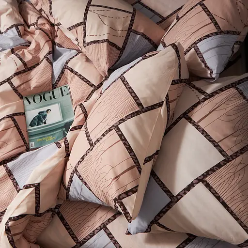 Комплект постільної білизни Moon&Star Бязь Gold Люкс Cozy Puzzle Полуторний 143х210 наволочки 4х70х70 - фото 6