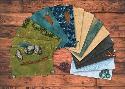 Поля для бою НРІ Geekach Games Variety Battle Mats 8 двосторонніх полів (gkac1004) - фото 2