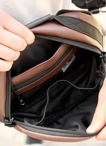 Сумка через плечо бананка Sambag Flex шоколад 30×17×10 см (85351020m) - фото 3