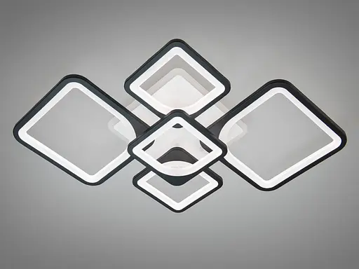 Люстра LED 8060 чорна з пультом димером діммер - фото 3