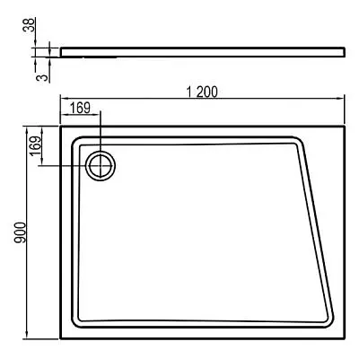 Душовий піддон Ravak Gigant Pro 120x90 R 10° XA05G70101P - фото 5