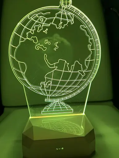 Светильник ночник 3D глобус USB, аккумулятор - фото 6