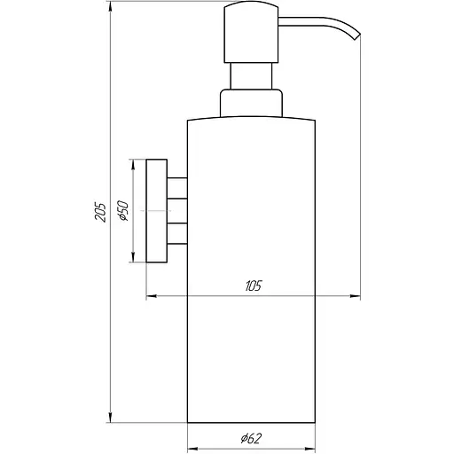 Дозатор для рідкого мила Globus Lux BS8432 чорний матовий SUS304, Чорний матовий - фото 4