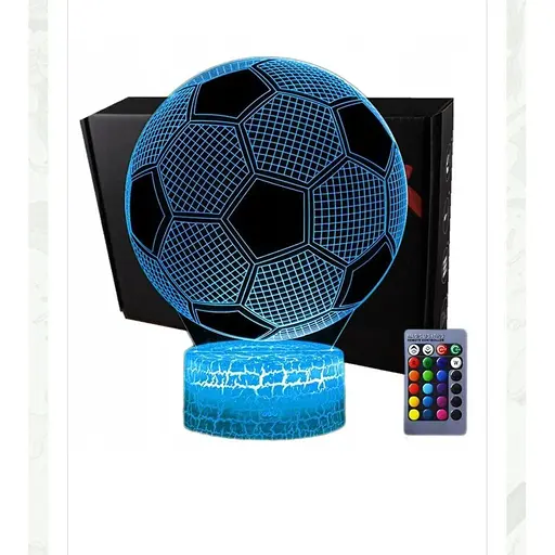 3D СВІТОДІОДНИЙ USB НОЧНИК ФУТБОЛЬНИЙ ПОДАРУНОК