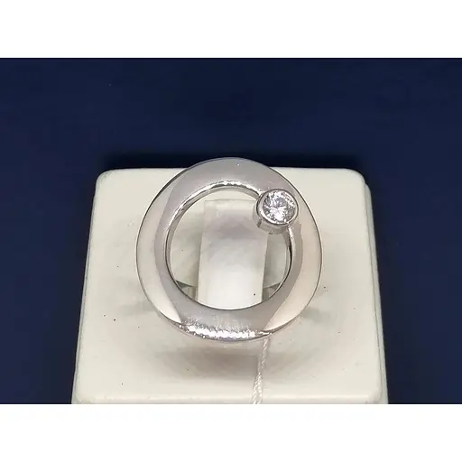 Срібне кільце Ірій з фіанітом. Артикул 3907 17 19 - фото 3