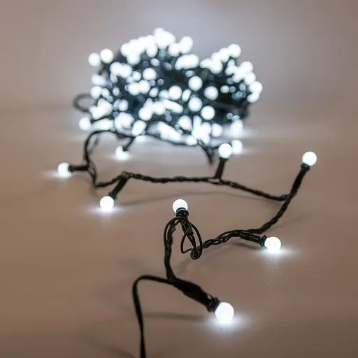 Гирлянда Chomik Шарики-змейка 200LED холодный белый 16 м (LED0153) - фото 2