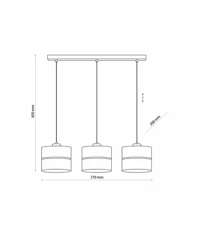Підвісний світильник TK Lighting 5771 Eco E27 3x15W IP20 - фото 3