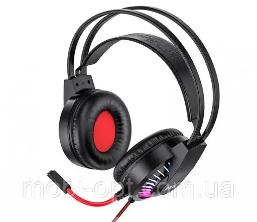 HF Stereo Hoco W105 Joyful Red +мікр - фото 2